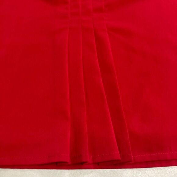 COLDWATER CREEK Women’s Red Top Size Large Embroidered Beaded Ruched Sleeveless - Picture 5 of 12